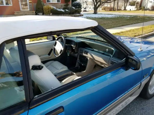 1993 mustang gt convertible 21,000 miles one owner regatta blue 5.0