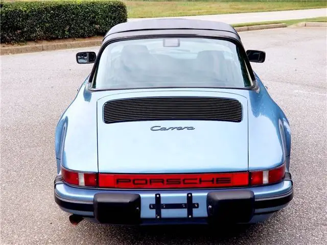 1986 porsche 911 targa 3.2l iris blue on blue clean carfax