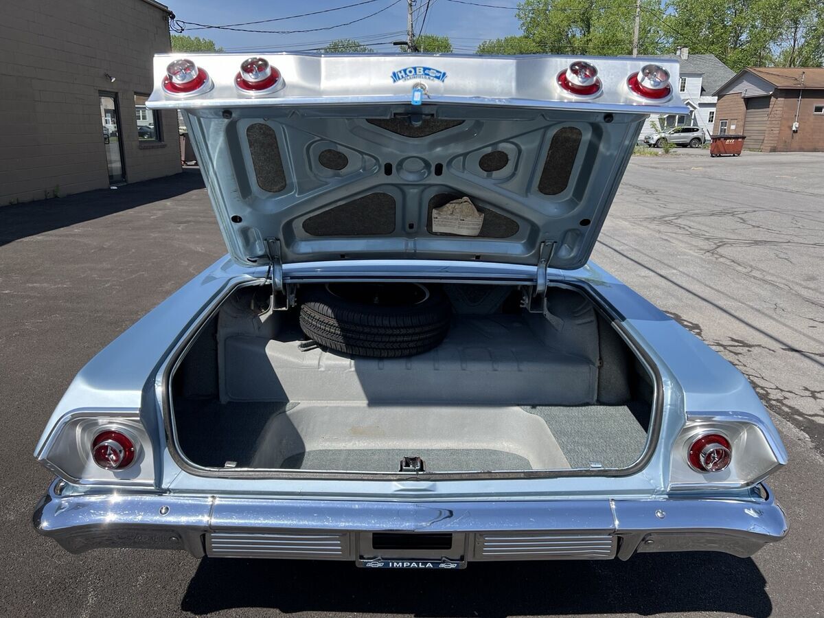 1963 chevrolet impala sedan blue sport sedan