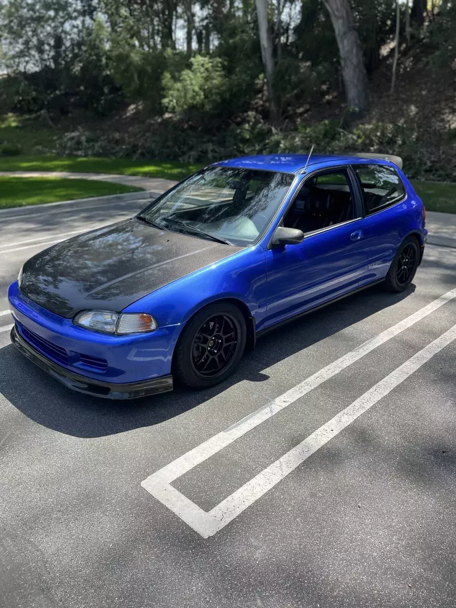 1992 honda civic hatchback blue cx