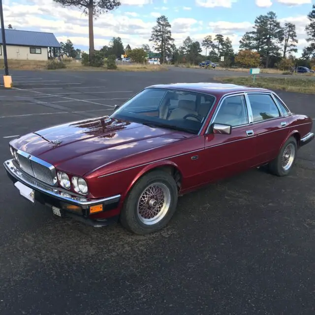 1988 jaguar vanden plas sedan red rwd automatic