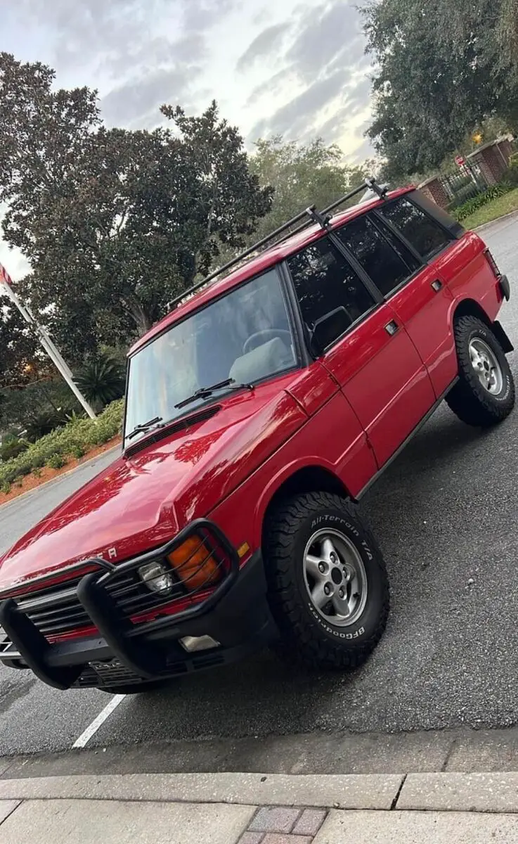 1989 land rover range rover suv red 4wd automatic