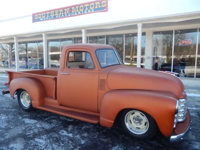 1951 chevrolet 3100 satin orange 355 leather disc brakes