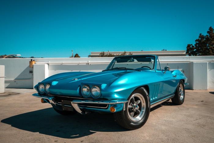 1965 chevrolet corvette convertible blue manual for sale in cabot, vermont