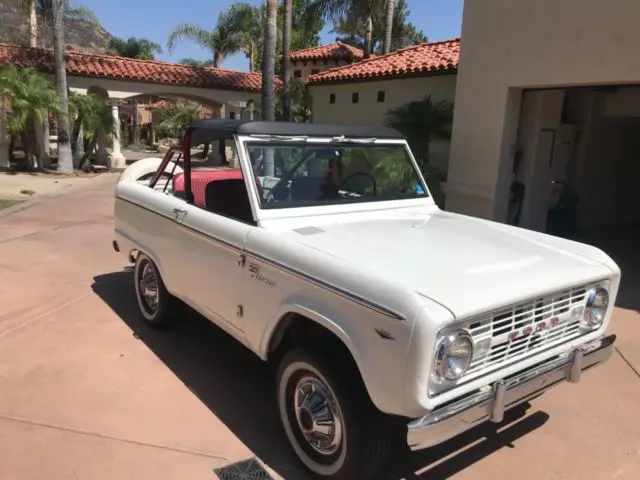 ford bronco sport white with red interior