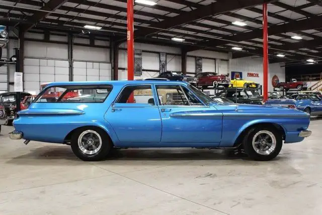 1962 plymouth savoy 1998 miles metallic blue station wagon 418 cid v8 4 speed m