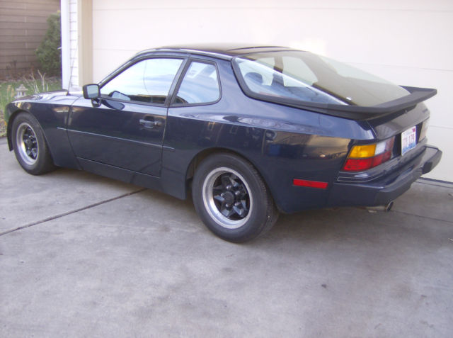 dark blue 1984 porsche 944 coupe (all original one owner car with 85,385 miles)