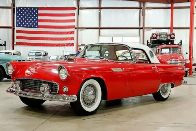 1956 ford thunderbird 50903 miles red convertible 312ci v8 manual