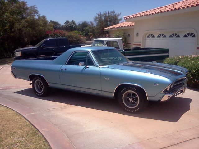 1969 el camino ss396 factory air original glacier blue surviver 65,000 miles