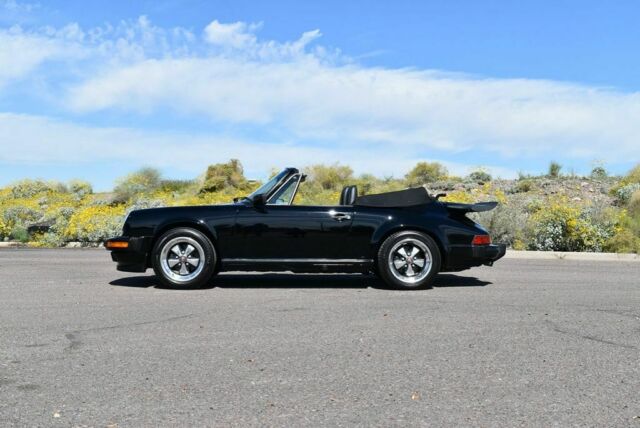 1989 porsche 911 carerra cabriolet! black on black! clean car fax! well serviced
