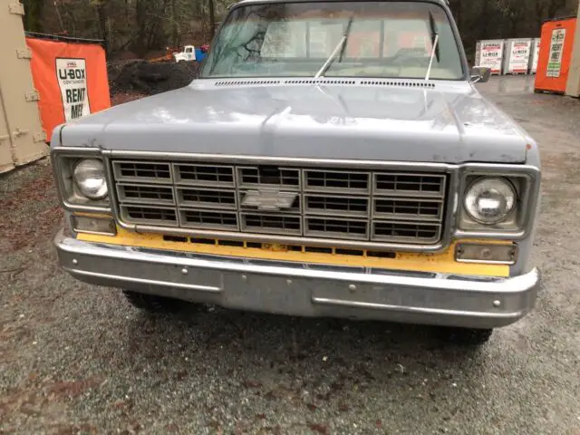 1977 chevrolet c10/k10 pickup blue 4wd manual