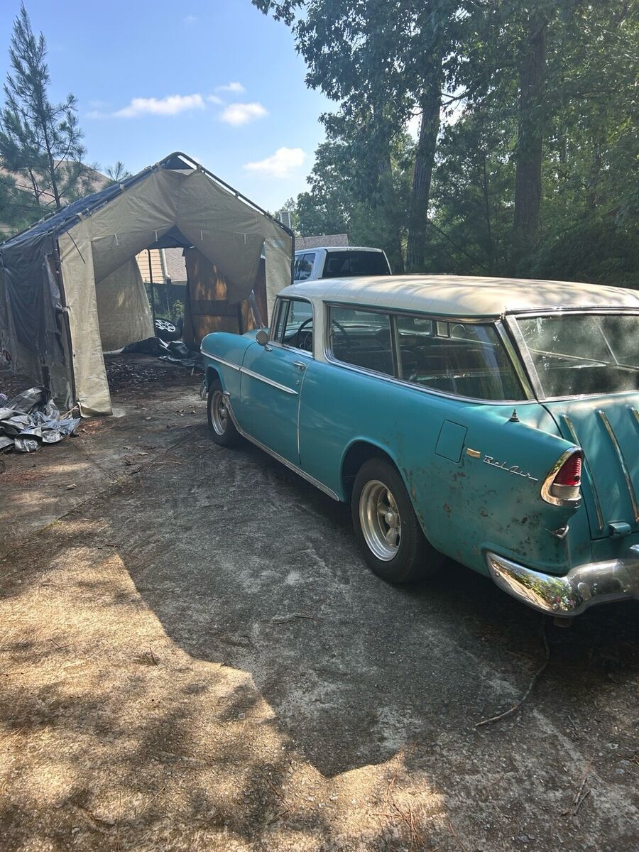 1955 chevrolet nomad wagon white belair