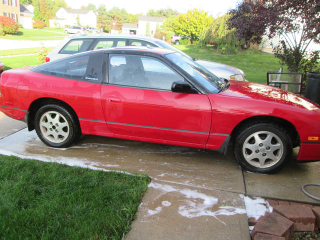 nissan 240 sx - 1991 red