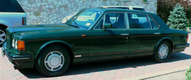 rare 1992 bentley turbo r green luxury long wheel base 4 door sedan 29,380 miles