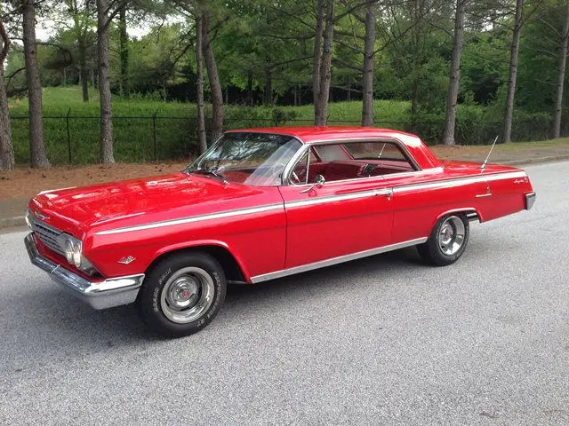 62 chevy impala 2dr ht 350 v8 th350 ps pb ice cold factory air conditioning r134