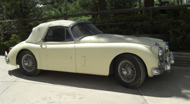jaguar 1958 xk150 drop head - 1958 corvette engine 4-spd - barn find - xk 150