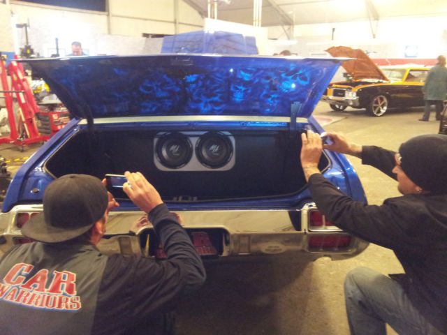 olds cutlass ss coupe custom car 383 celebrity tv blue skulls tribal