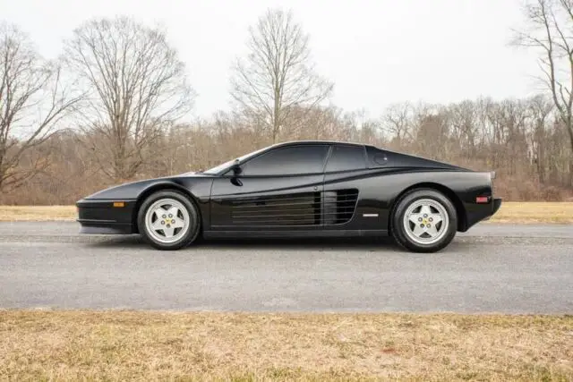 1991 ferrari testarossa finished in nero over a black leather