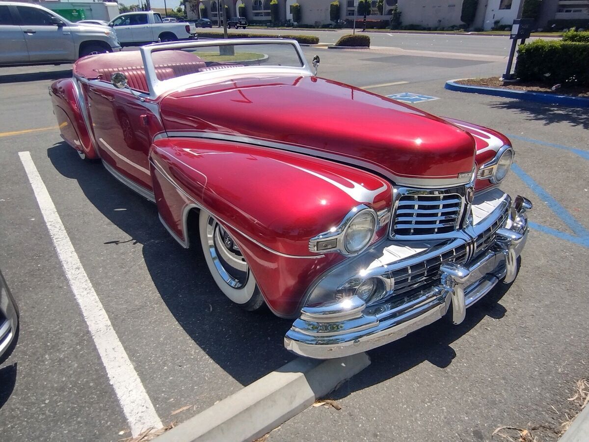 1948 lincoln continental convertible red rwd automatic