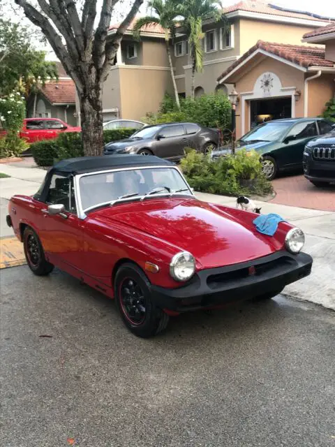 1976 mg midget 1500 convertible red rwd manual 2dr