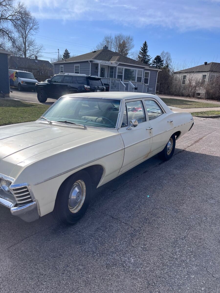 1967 chevrolet bel air sedan white