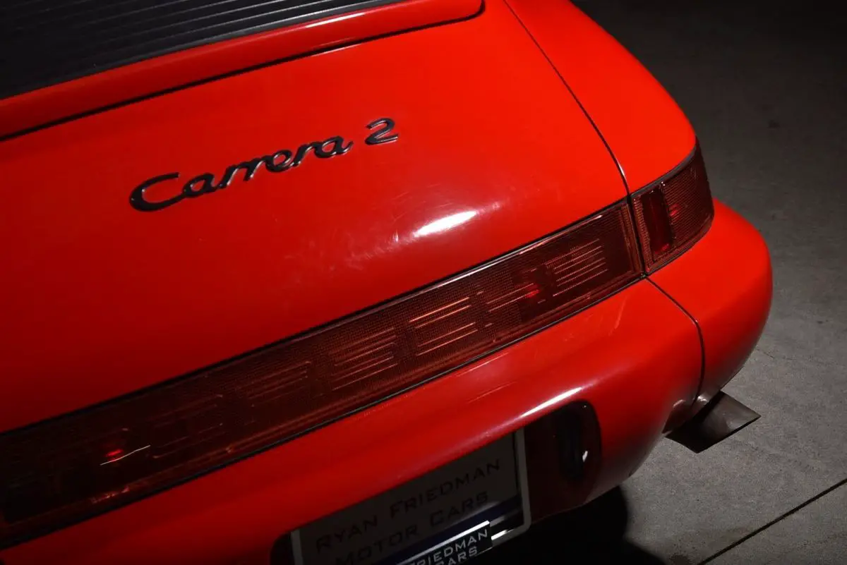1990 porsche 911 carrera 2 51860 miles guards red coupe h6 3.6l manual