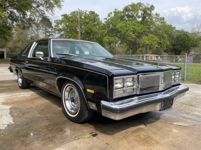 1977 oldsmobile ninety-eight coupe black rwd automatic