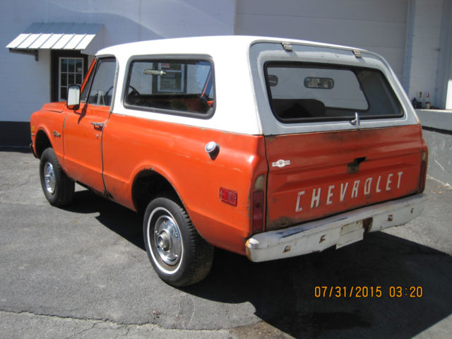 1970 chevy k5 blazer 4 x 4 v8 3 speed barn find