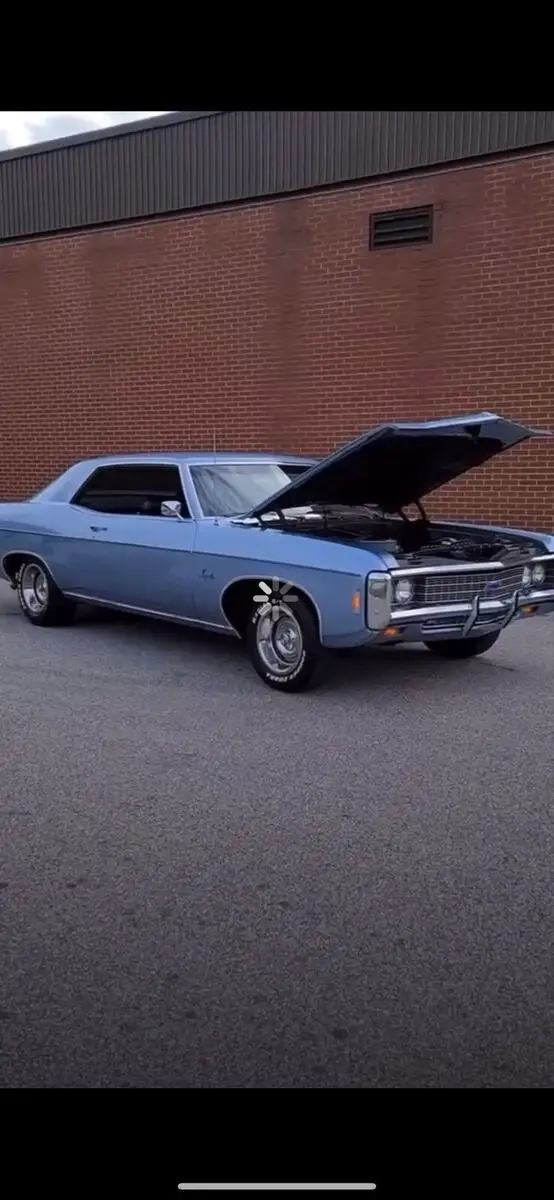 1969 chevrolet impala coupe blue