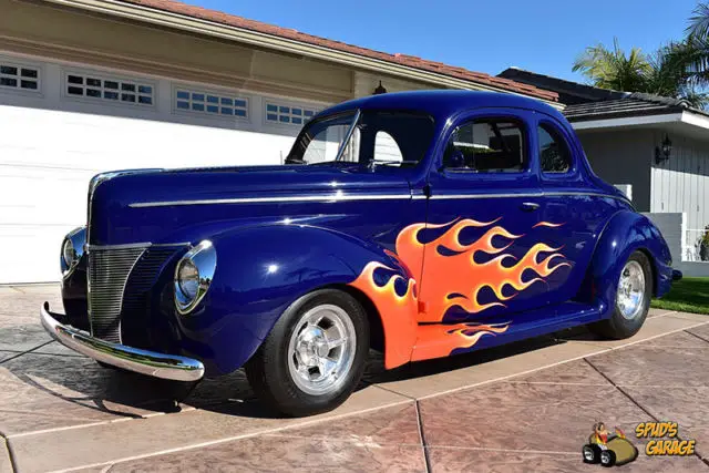 1940 ford deluxe business cpe ifs ac ps ford 460 c6 9" historic so-cal hot rod