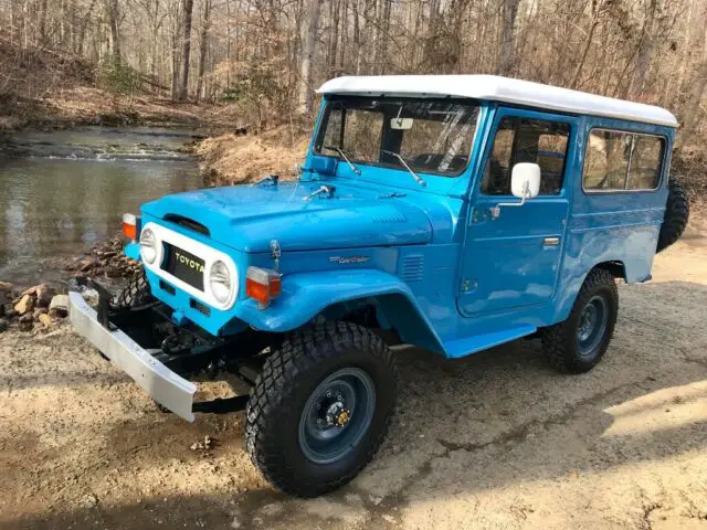 toyota fj43 full restoration, lowest price, clear us title, 4 spd, rare sky blue