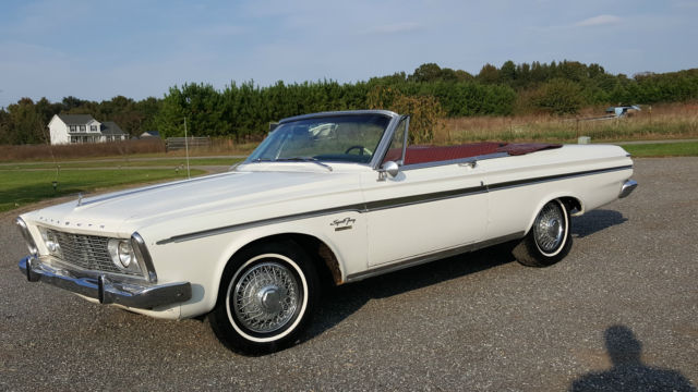 1963 rare plymouth sport fury convertible golden commando 383 w push button tran