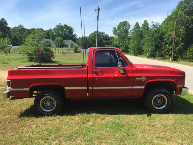 1984 chevrolet k10 scottsdale - 4wd - red - daily driver condition