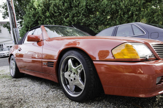 1993 mercedez benz 600sl 12v roadster convertible, red w/tan interior, near mint