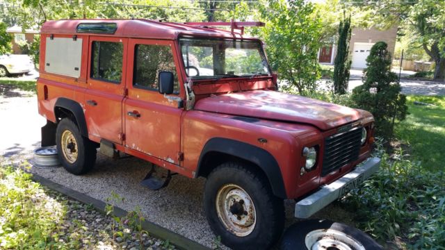1987 land rover defender 110 fire truck. genuine 24k document miles
