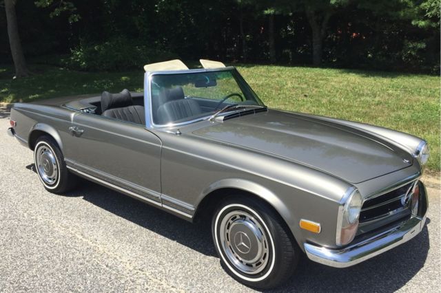 1970 mercedes benz 280sl 0 gray convertible 6 cylinder automatic