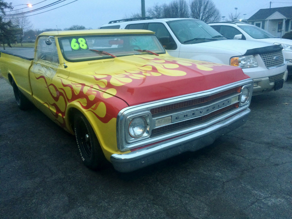 1968 custom chevrolet c-10 pick up truck solid truck with 355 roller engine more