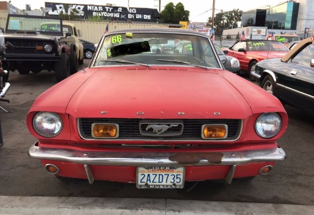 1966 ford mustang v8 289 c code deluxe "pony" interior ca car