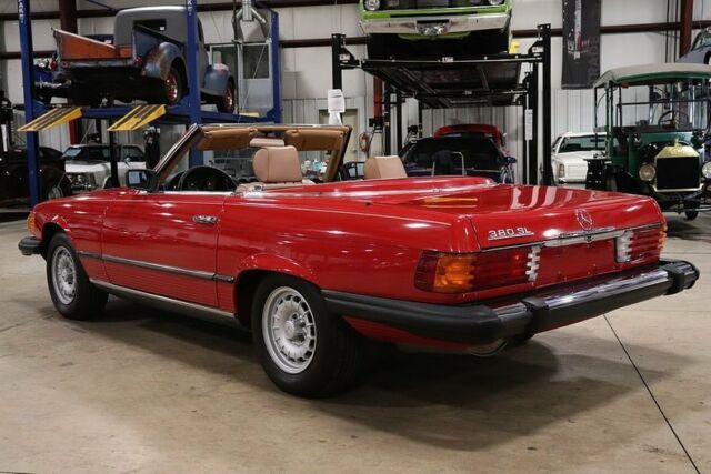 1985 mercedes-benz 380sl 82029 miles signal red convertible 3.8l v8 automatic