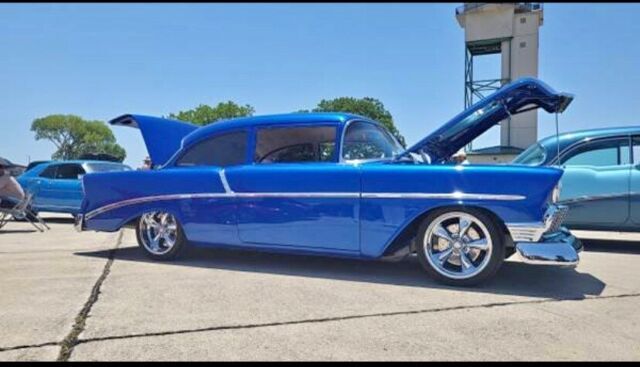 1956 chevrolet bel air blue rwd automatic 210