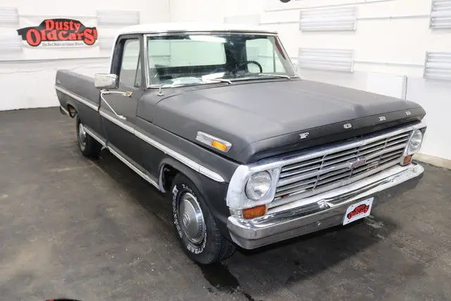 1968 black runs drives body int fair 360v8 3 spd auto!