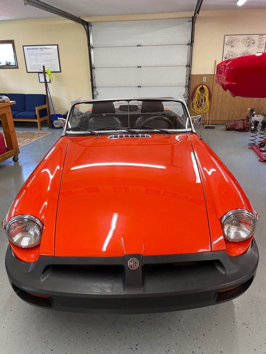 1978 mg mgb convertible orange rwd manual