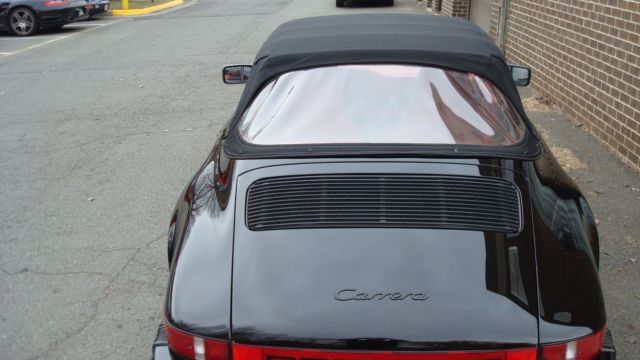 porsche 911, 1985 convertible. black/red interior