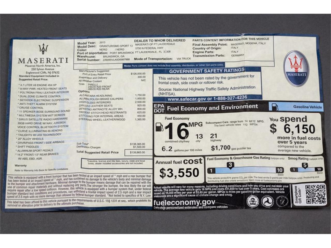 for sale: 2013 maserati granturismo in clifton park, new york for sale in clifton park, ny