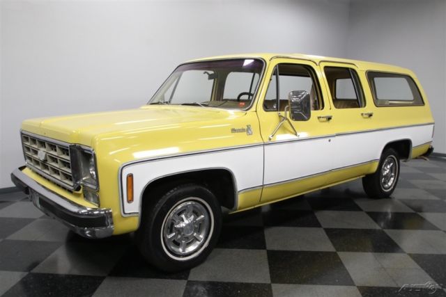 chevy classic vintage tow white yellow tan flowmaster square body automatic 1978
