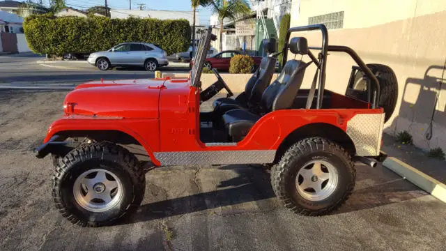 1961 jeep willy cj red restored restomod upgraded offroad 4x4 model 6-226