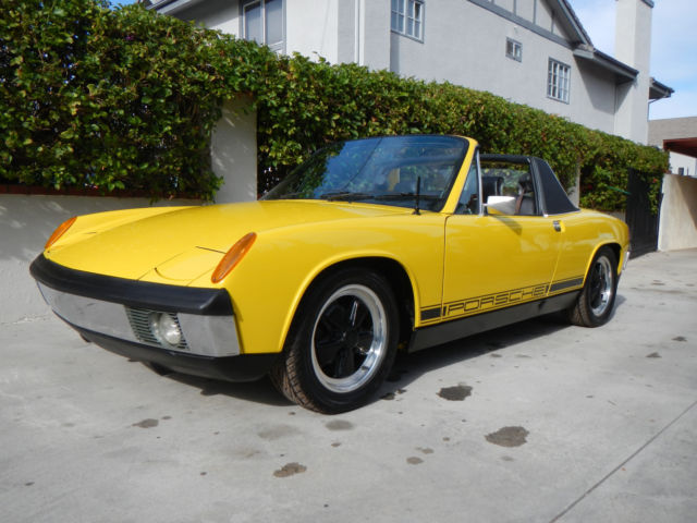 1971 porsche 914-6 restored yellow w blk s upgrades ac original california car