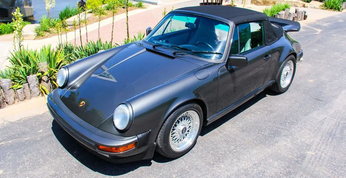 1989 porsche 911 cabriolet - rare factory whale tail and g50 transmission