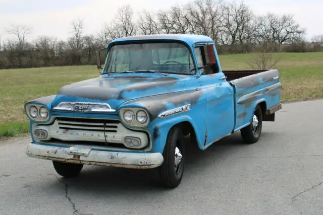 restored classic 1959 chevrolet apache 32 â½ ton long bed fleetside pickup truck