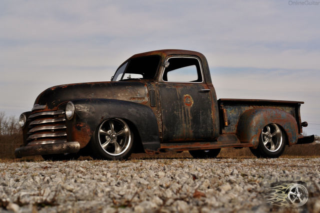 slammed hot rat street rod patina shop muscle truck chevy c10 apache 3100 47 53